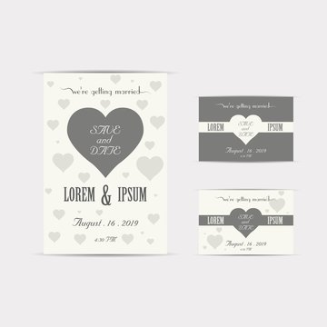 Wedding Invitation Card, Vector, Illustration, Eps File