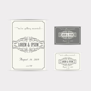 Wedding Invitation Card, Vector, Illustration, Eps File