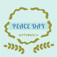 olive branch for International Peace Day poster,