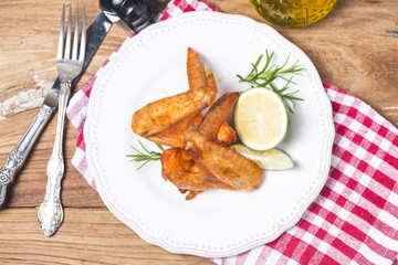 Grilled chicken wings