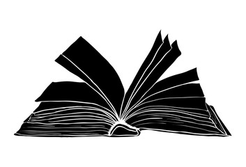 open book vector symbol icon design. Beautiful illustration isolated on white background