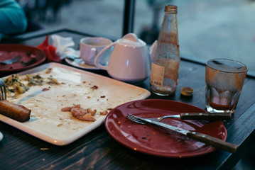 Left-over food Pay for food after eating out