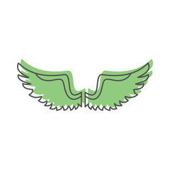 Fly wings doodle icon vector illustration for design and web isolated on white background