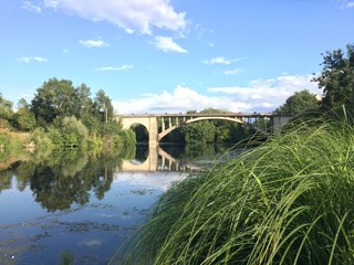 paysage rivière pont