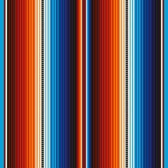 Mexican Blanket Stripes Seamless Vector Pattern. Background for Cinco de Mayo Party Decor or Mexican Food Restaurant Menu.