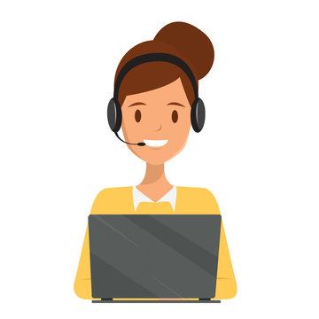 Business people to call center. Customer service character. Illustration vector.