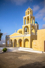 Fototapeta na wymiar Orthodox Church in Santorini, Greece