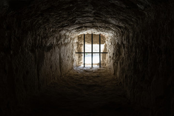 ancient prison window - 168345739