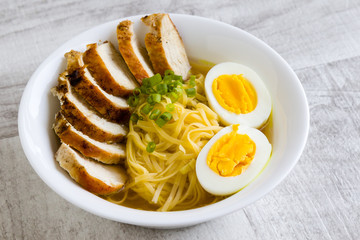ramen in white bowl
