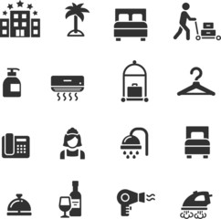 Set of hotel icons