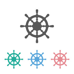 ship steering wheel icon