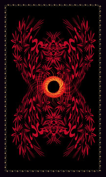 Tarot cards - back design, Wheel of Samsara