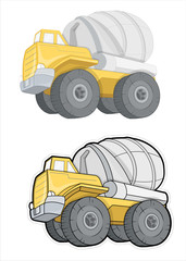 Concrete Mixer Trucks Vector Designs