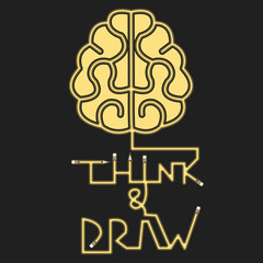 Brain from a pencil. Illustration of a creativity poster