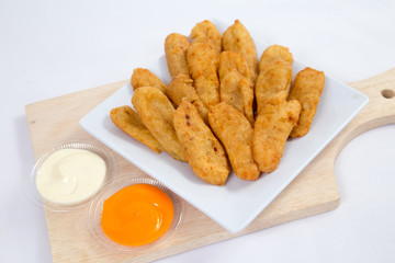 Deep fried Shrimps ebi tempura japanese cuisine