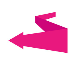 Retro Paper Arrow Banner Vector