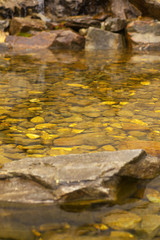 Pool with stones on the botton