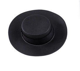 Black hat with wide brim