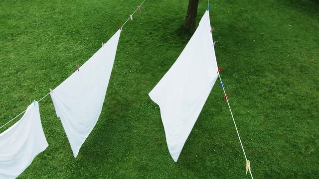 Laundry on clothes line