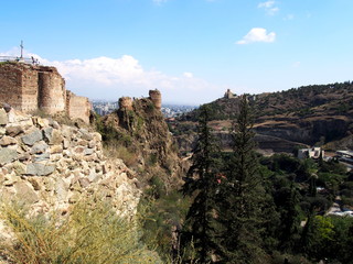 Fototapeta na wymiar An ancient fortress on the rock