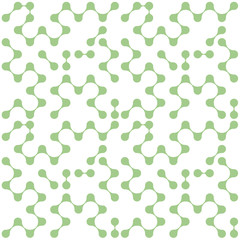 Flat multicolor molecules seamless pattern