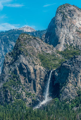 Falls of the Yosemite Valley. Bridal veil falls Yosemite