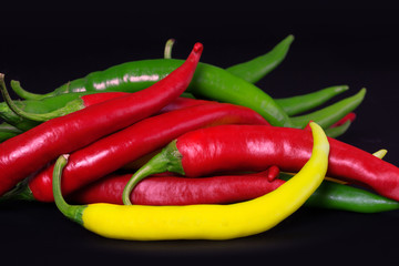 Viele Bunte Peperonis