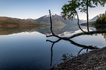mountain lake reflections 