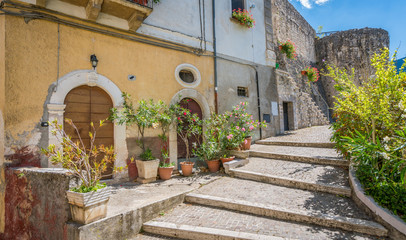 Pettorano sul Gizio in a summer afternoon, rural village in the province of L'Aquila, Abruzzo, Italy.
