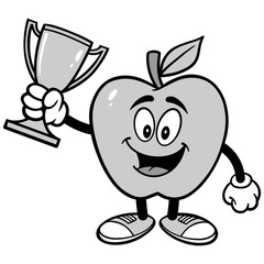 Apple with Trophy Illustration