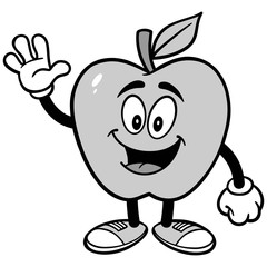 Apple Waving Illustration