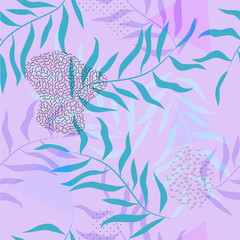 Geometric seamless vector pattern in memphis style