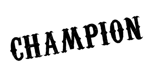 Champion rubber stamp. Grunge design with dust scratches. Effects can be easily removed for a clean, crisp look. Color is easily changed.