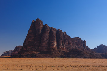 Red rocks and sand desert in Jordan © yashka7