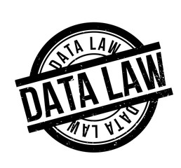 Data Law rubber stamp. Grunge design with dust scratches. Effects can be easily removed for a clean, crisp look. Color is easily changed.