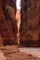 Canyon Siq - the natural narrow passageway to Petra