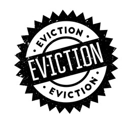 Eviction rubber stamp. Grunge design with dust scratches. Effects can be easily removed for a clean, crisp look. Color is easily changed.