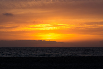 Sunset on the Mediterranean Sea