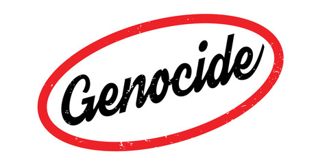 Genocide rubber stamp. Grunge design with dust scratches. Effects can be easily removed for a clean, crisp look. Color is easily changed.