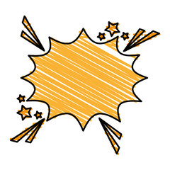 Colorful speech balloon doodle over white background vector illustration