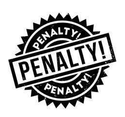 Penalty rubber stamp. Grunge design with dust scratches. Effects can be easily removed for a clean, crisp look. Color is easily changed.