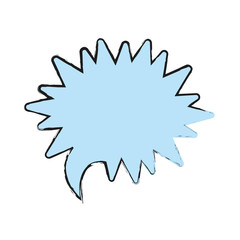 Colorful speech balloon doodle over white background vector illustration