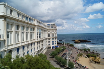 Biarritz, pays basque, Atlantique, surf, vague, ciel, phare, 