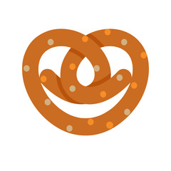 Icon illustrations for pretzel food
