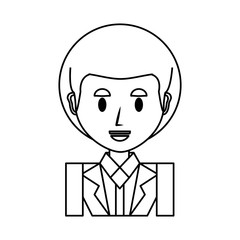 Businessman profile cartoon