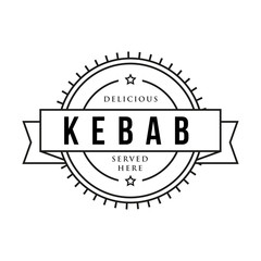 Kebab vintage stamp sign