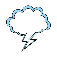 Flat line monocromatic speech bubble over white background vector illustration