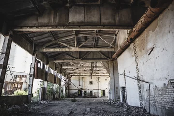 Foto op Plexiglas Abandoned factory, abandoned warehous © DedMityay
