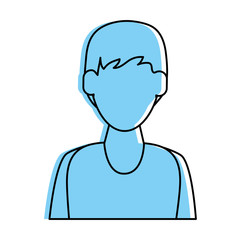 man avatar icon image vector illustration design  blue color