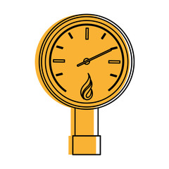 measuring gauge icon image vector illustration design  yellow color